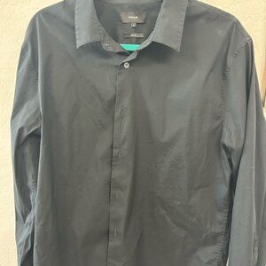 Vince black button down slim fit XL
